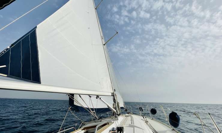 Sailboat sailing in Mallorca